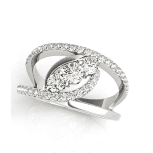 Trio Solitaire Pavé Band